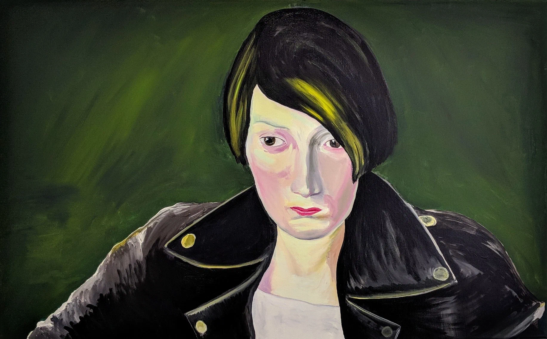 Woman in a Leather Jacket