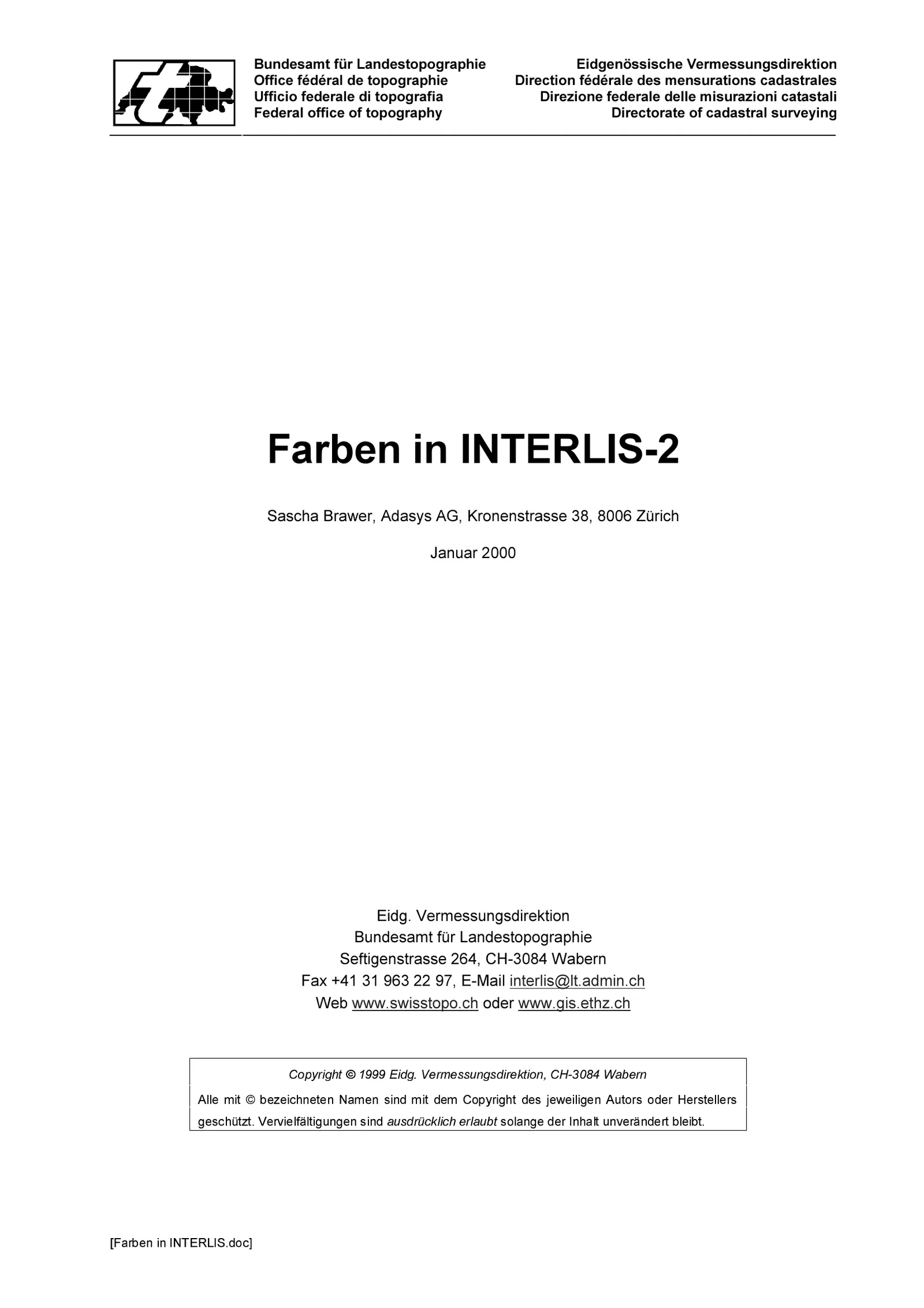 Colors in INTERLIS 2